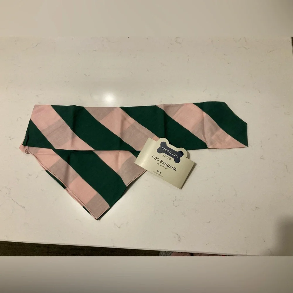 Dog Bandana New JCrew Crewmutts Rugby style 100% Organic Bandana